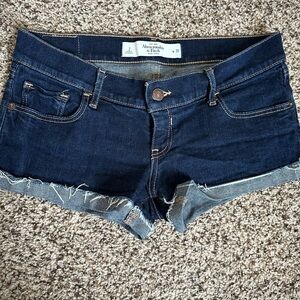 Abercrombie & Fitch Indigo Rolled Hem Denim Shorts
